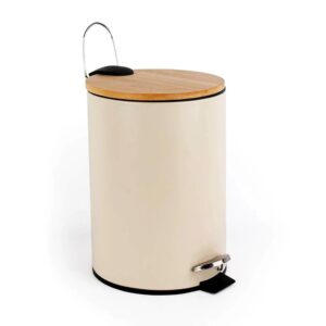 TACHO BASURA TAPA MADERA BAÑO