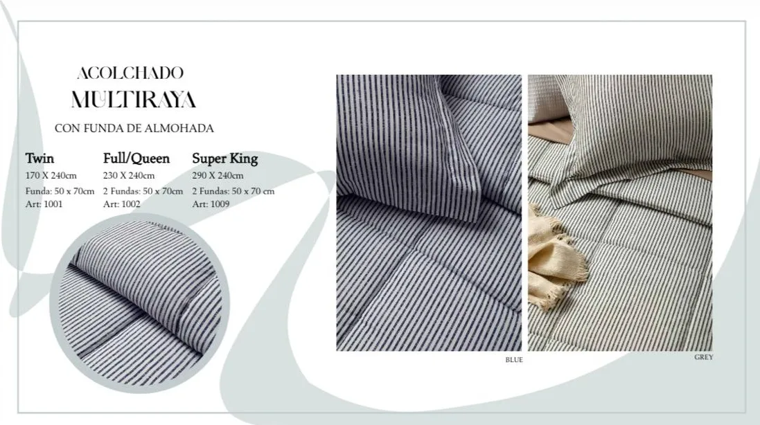 ACOLCHADO MULTIRAYAS C/F TWIN LOUIS FERAUD ACOLCHADO MULTIRAYAS C/F TWIN LOUIS FERAUD Pierre Balmain Acolchado