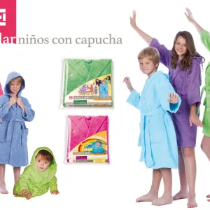 BATA TOALLA NIÃOS C/CAPUCHA 4 AL 10 Sebele Batas