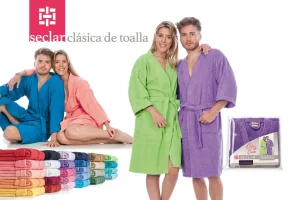 BATA TOALLA XXL- XXXL COLOR/BLANCO SECLAR Sebele Batas