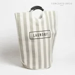 CESTO ROPA LAUNDRY RAYADO