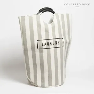 CESTO ROPA LAUNDRY RAYADO Conc. Deco Accesorios