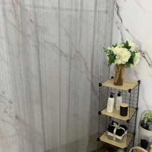 CORT. BAÃO JAQUARD LINEA ITALIANA DECORINTER Cortinas