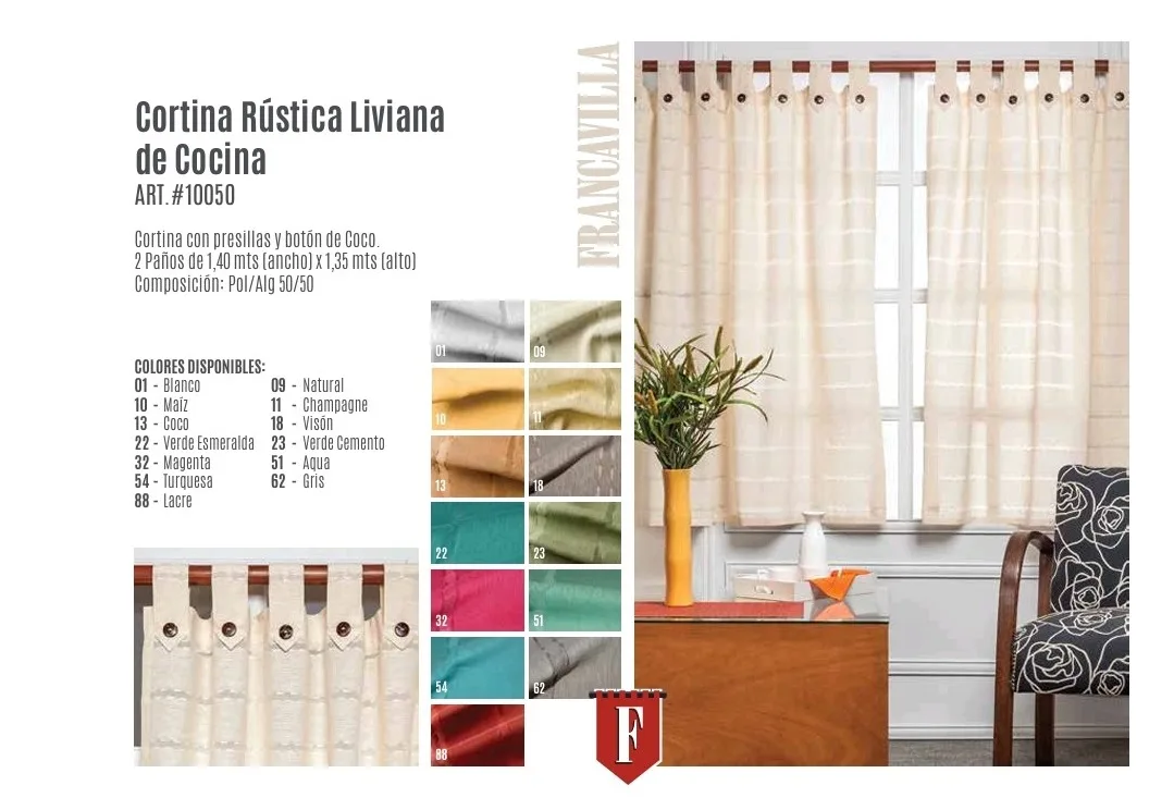 CORTINA COCINA TENDE 10050 CORTINA COCINA TENDE 10050 Francavilla Cortinas