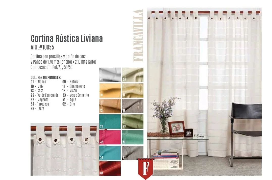 CORTINA VAINILLA TENDE 10055 CORTINA VAINILLA TENDE 10055 Francavilla Cortinas