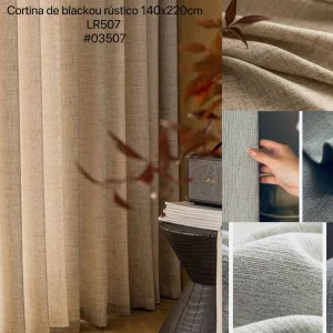 CORTINA LINO RUSTICA BLACKOUT CITY CITY Cortinas