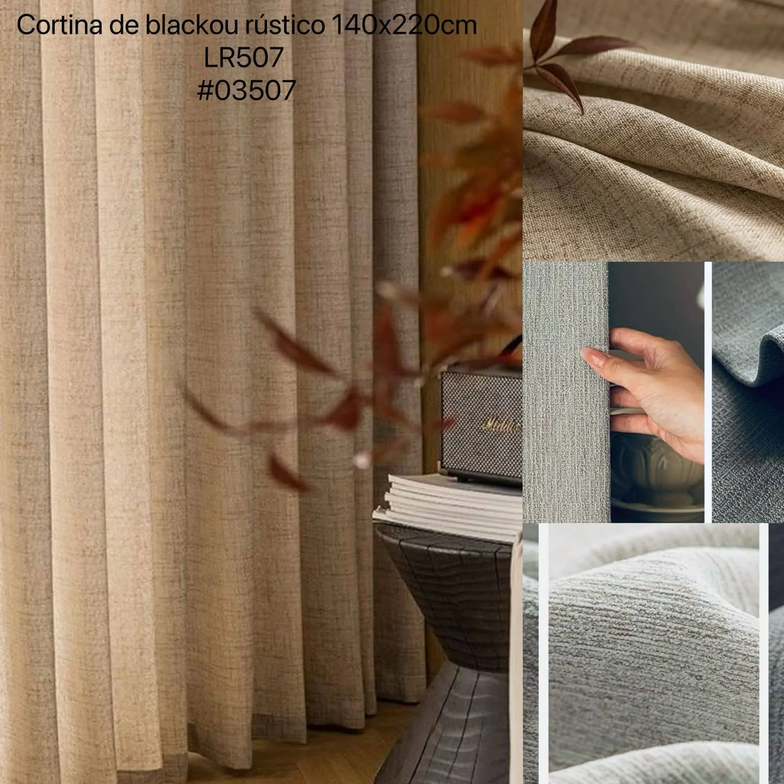 CORTINA LINO RUSTICA BLACKOUT CITY CORTINA LINO RUSTICA BLACKOUT CITY CITY Cortinas