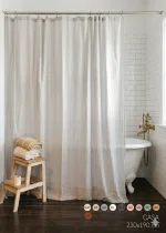 CORTINA BAÑO GASA LISA 2.30 x 1.90