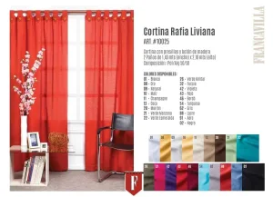 CORTINA RAFIA C/BOTON MADERA 10025 Francavilla Cortinas