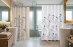 CORTINA BAÑO RELIEVE C/ GANCHOS ROLLER CITY