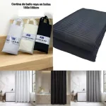 CORTINA BAÑO RAYADA C/ BOLSA CITY