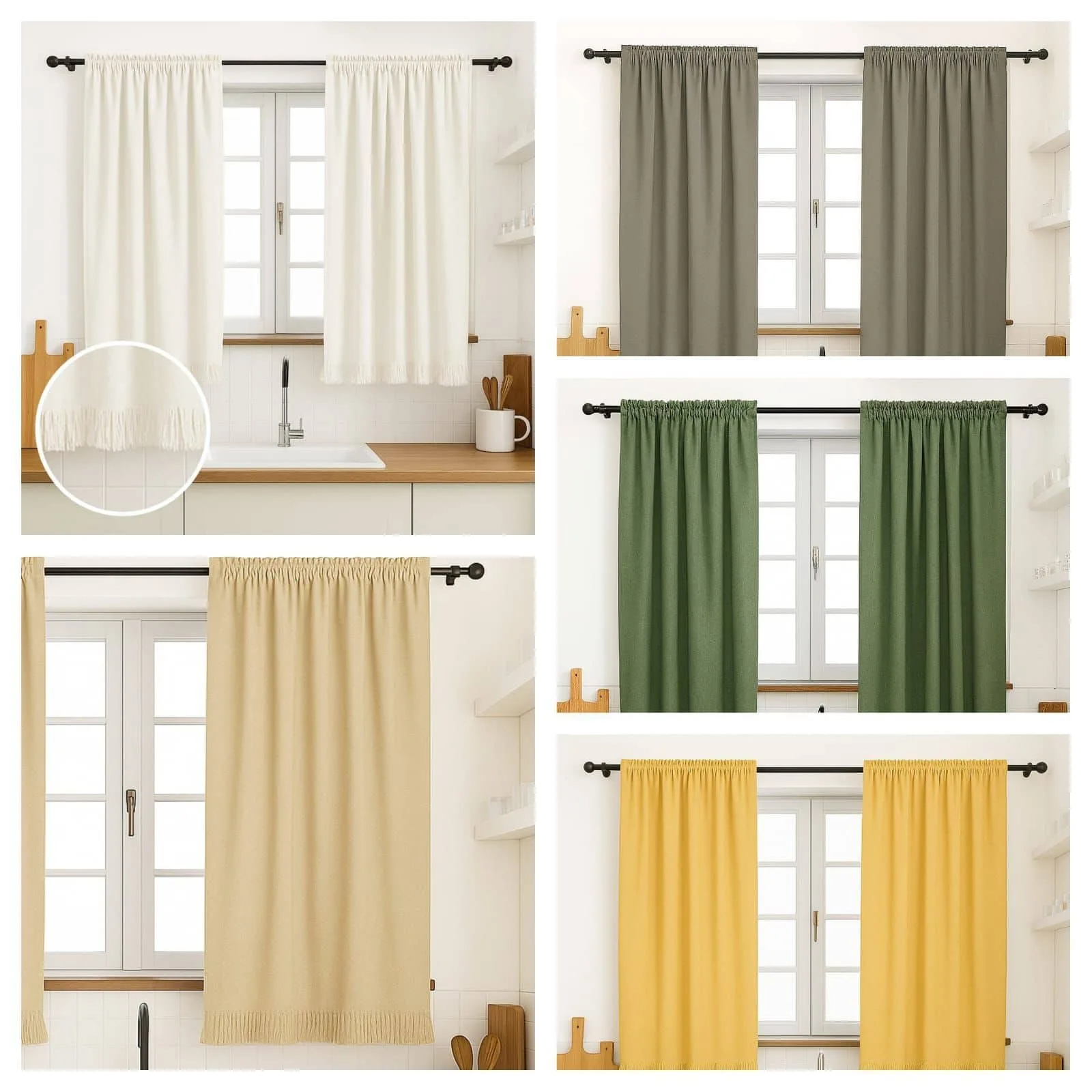 CORTINA COCINA TUSOR/FLECOS COCCOLE CORTINA COCINA TUSOR/FLECOS COCCOLE Coccole Cortinas