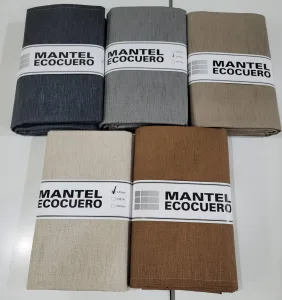 MANTEL ECO-CUERO LISO x 2.00 Blanco Rosario Manteles