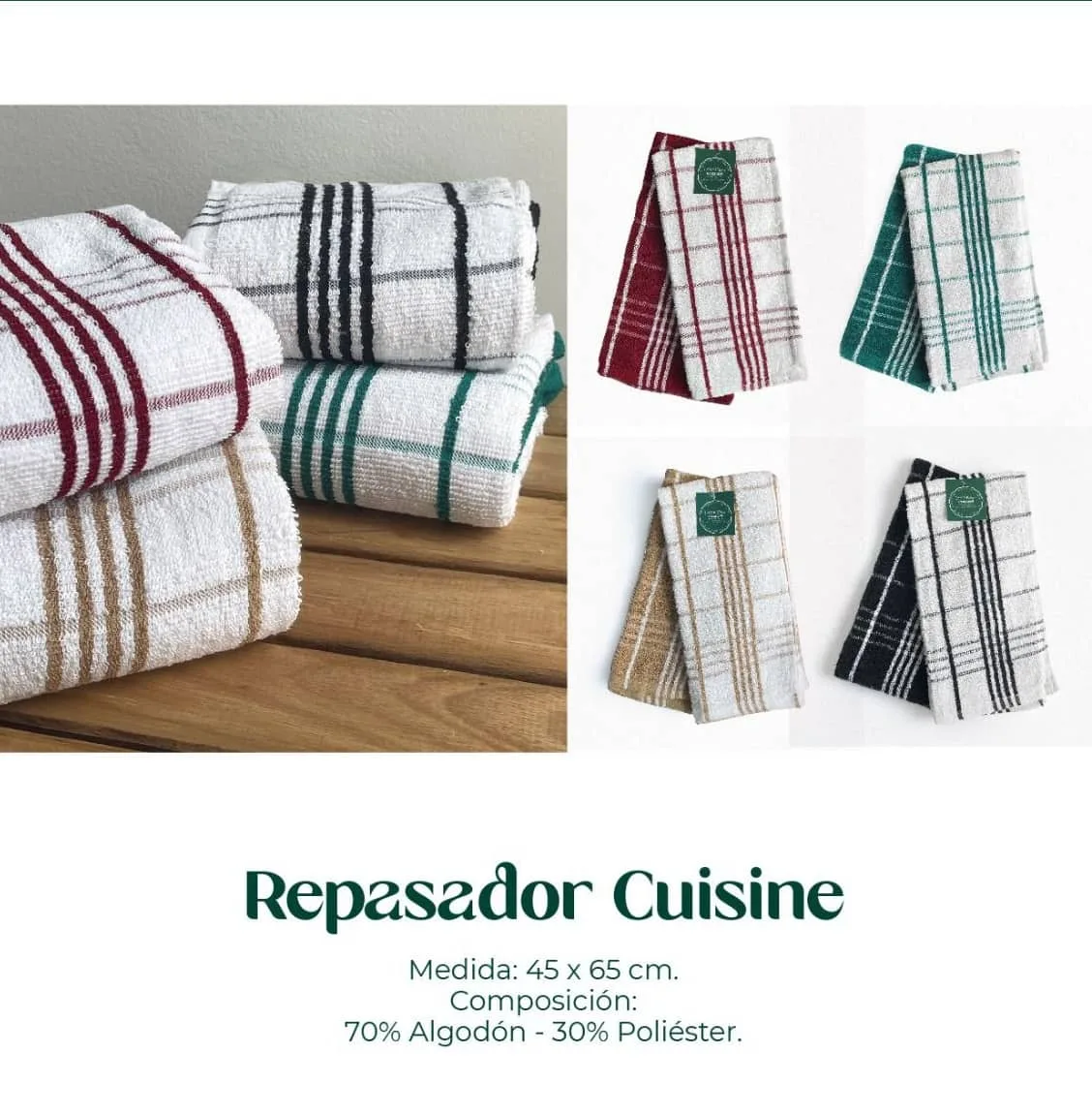 SET REPASADOR TOALLA x 2 CUISINE CAMARO SET REPASADOR TOALLA x 2 CUISINE CAMARO CAMARO Repasadores