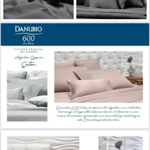 SAB. DANUBIO SATEN KING 600 H. P/ALG. EGIPCIO Danubio Sábanas