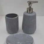 SET BAÃO 3 PZAS GRIS Conc. Deco Accesorios