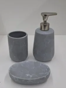 SET BAÃO 3 PZAS GRIS Conc. Deco Accesorios