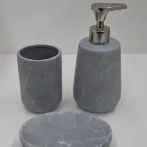 SET BAÃO 3 PZAS GRIS Conc. Deco Accesorios