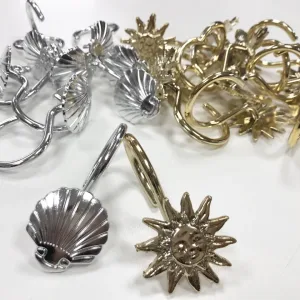 GANCHOS P/CORT.BAÃO ORO/PLATA Corti Accesorios