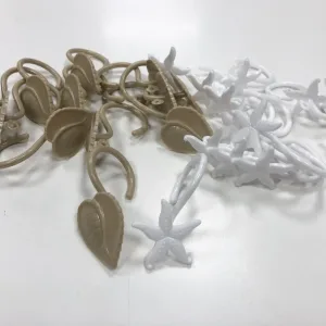 GANCHOS P/CORT.BAÃO BCO/BEIGE Corti Accesorios