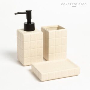 SET BAÑO CUADRICULADO x 3 CONCEPTO